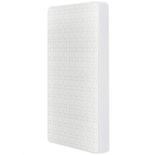 Dream On Me Breathable 2-in-1 Foam Core Crib Toddler Bed Mattress White 6 Inch