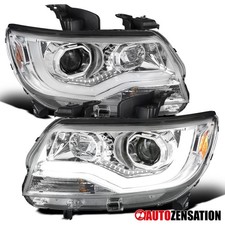 Fit 2015-2022 Chevy Colorado LED Tube Halogen Projector Headlights Lamps 15-22