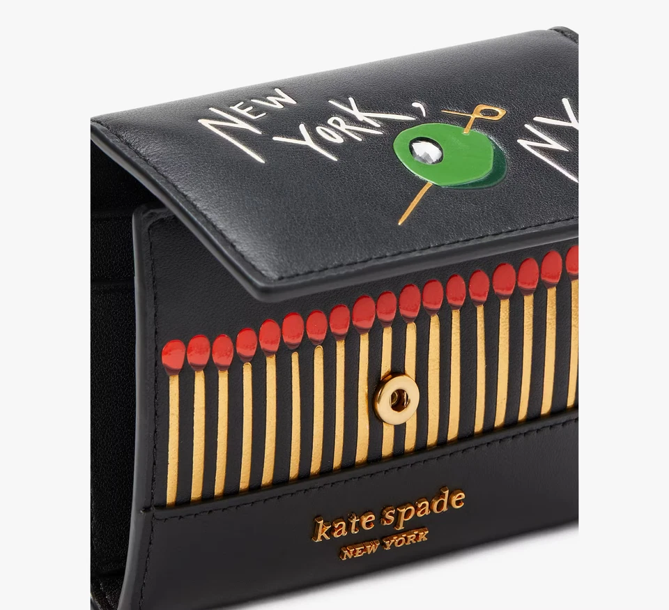 Kate Spade PERFECT MATCH Card Case Mini Wallet MATCHBOOK New York Leather NWT - Image 2 of 4