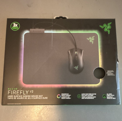 Razer Firefly V2 Gaming Mouse Pad, Hard Surface, Black, Illuminated RGB