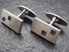 Manschettenknöpfe Silber 925 N E From Dänemark Vintage Design von ca. 1970