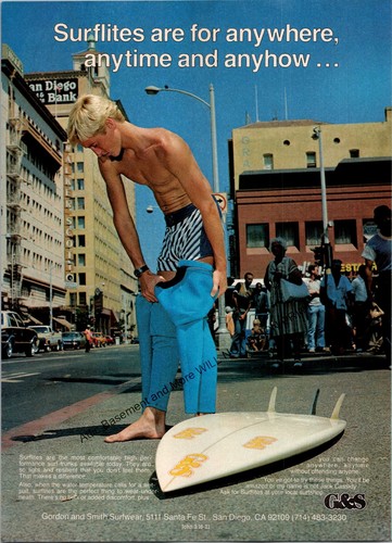 Jack Cassidy G&S Surflites Print Ad Ephemera Wall Art Decor 1982