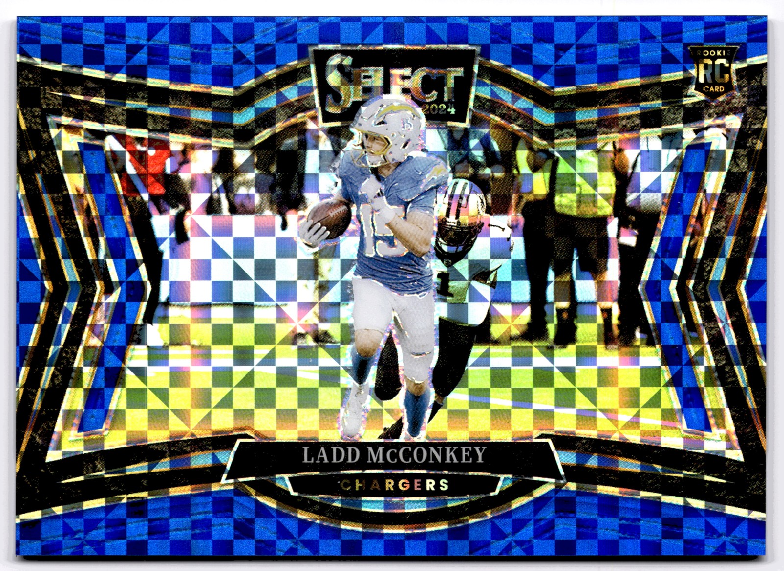 2024 Panini Select Ladd McConkey 478 Blue Prizm /75 Chargers