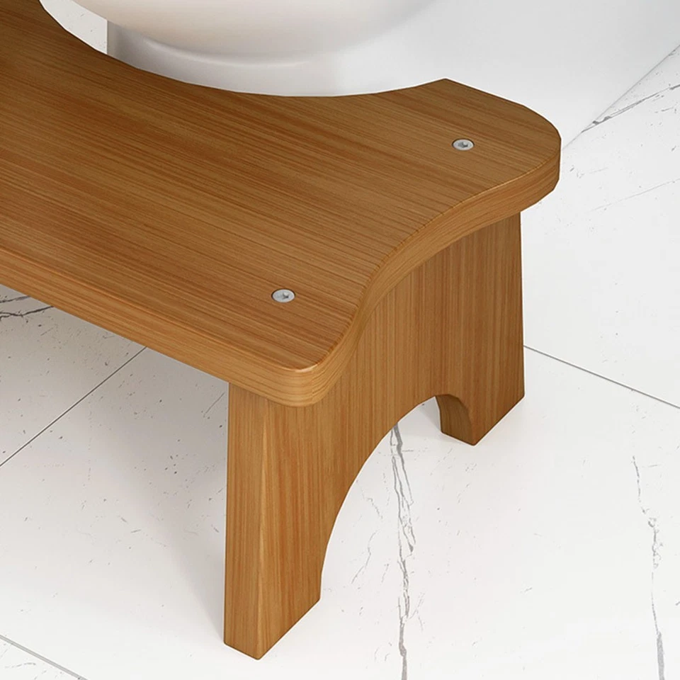 Safe and For Comfortable Wooden Toilet Stool with Space Efficient Design - Image 3 of 4