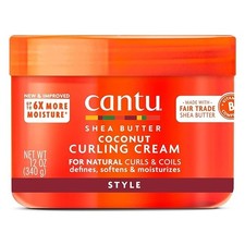 Cantu Coconut Curling Cream with Shea Butter for Natural Hair, 12 oz Pack Of 1 