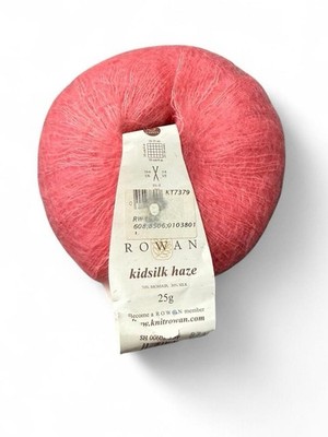 Rowan Kidsilk Haze Mohair Silk Yarn Coral Pink Lace Weight 25g