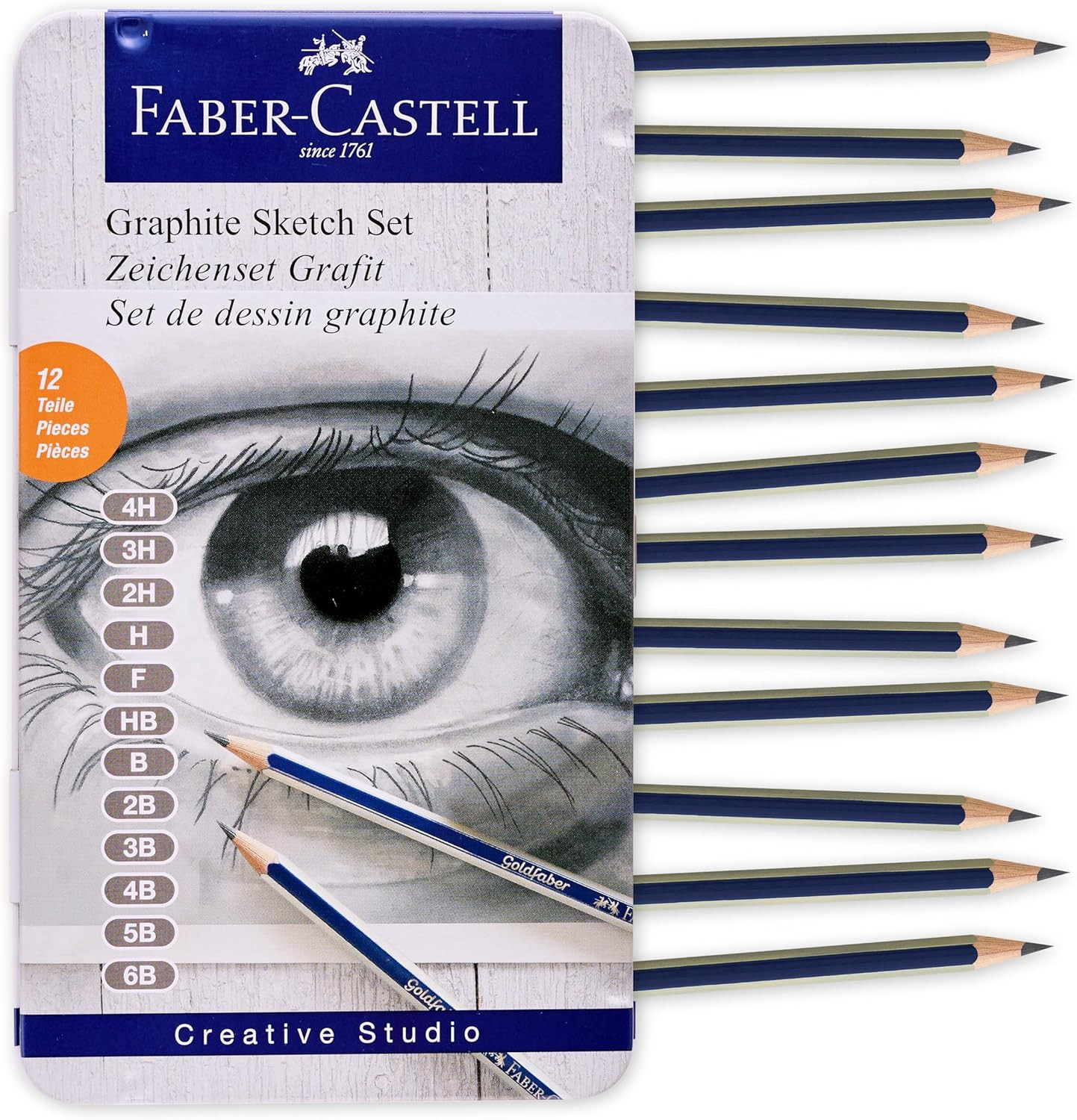 S Drawing Set: 12 Art Pencils For Sketching (4h, 3h, 2h, H, 
