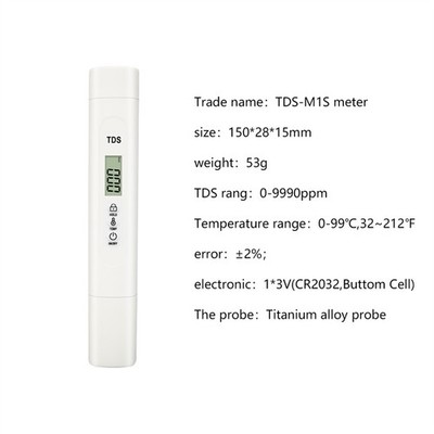 Digital LCD Water Quality Test Pen Tap Drinking Water Quality Tester Analyzer