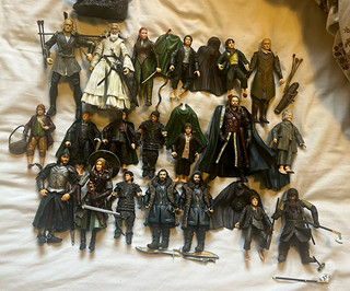 The Lord of the Rings Figure Lot Gandalf Legolas Hobbits Aragorn Eowyn Sam Frodo