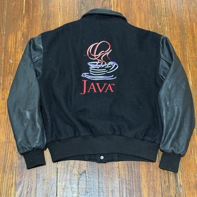 Vintage Java Software Wool Varsity Jacket Men s Large Tech Wear Sun Microsystems