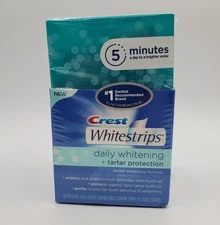 Crest Whitestrips 38pk Daily Whitening Tartar Protection Original BB05/2010 READ