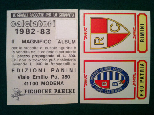 FOOTBALLERS 1982-83 82-1983 n 422 PRO PATRIA RIMINI - Panini velina figure - Picture 1 of 1