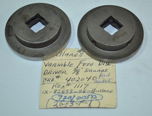 Bullard Dynatrol VTL 3/8" 5/8" Variable Feed Disc Lot of 4 Part# 339669 402040 - Picture 2 of 3