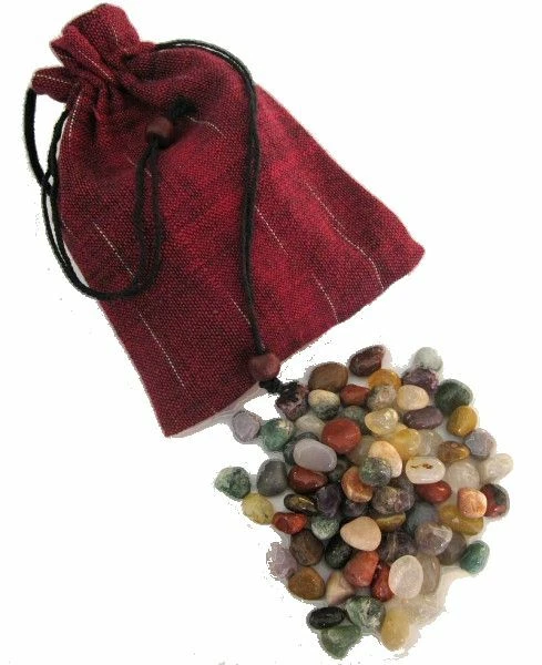 LOGOPLAY HOLZSPIELE 75 Edelsteine - Trommelsteine - bunt gemischt - ungefärbt - Größe 8-15 mm