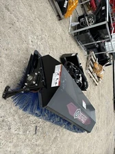 Virnig 72 Inch Skid steer Broom Hydraulic Angle Sweeper Bobcat Case Cat Gehl 