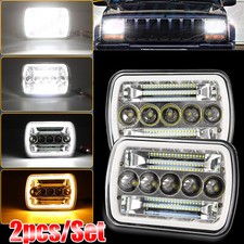 7x6"inch LED Headlights Hi-Lo DRL Sealed 5X7" For International 4700 4900 8100