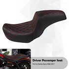 Driver Passenger Seat Red Stitching For Harley 2006 2017 Dyna Wide Glide Fat Bob