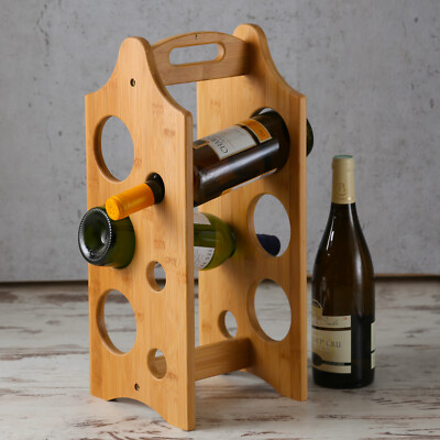 Weinregal aus Holz für 6 Flaschen Flaschenregal für Weinflaschen Weinschrank