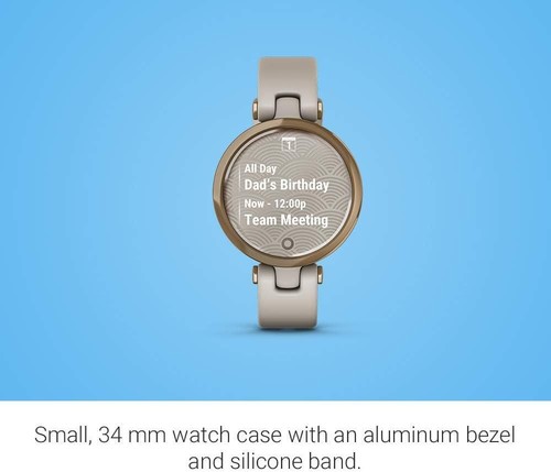 Garmin Lily Fitness Tracker GPS Sport Edition Różowe złoto Ramka Lekki piasek - Zdjęcie 3 z 8