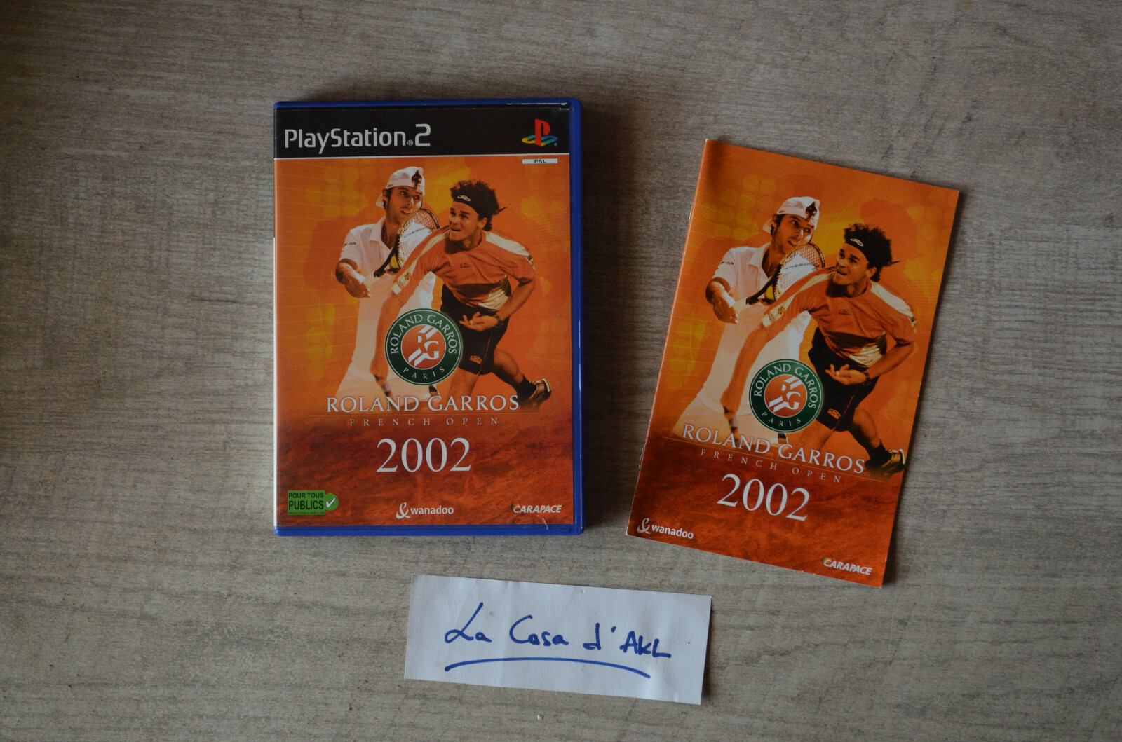 Roland Garros 2002 complet sur Playstation 2 - PS2 FR TBE