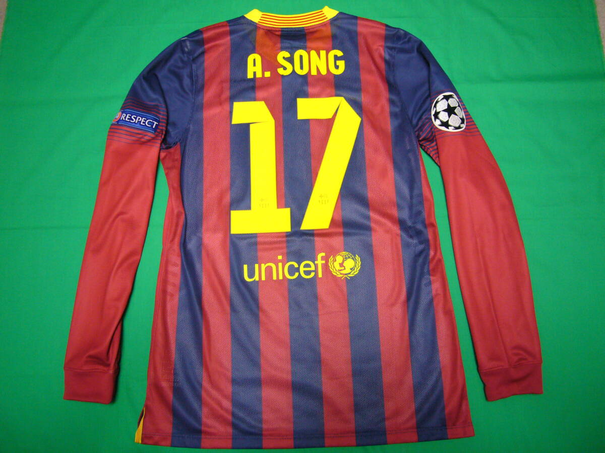 Barcelona 2013 2014 matchissue nike football shirt soccer jersey L
