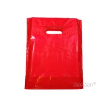 COLOURED PLASTIC CARRIER BAGS GIFT SHOP STRONG PATCH HANDLE BAG BOUTIQUE RETAIL