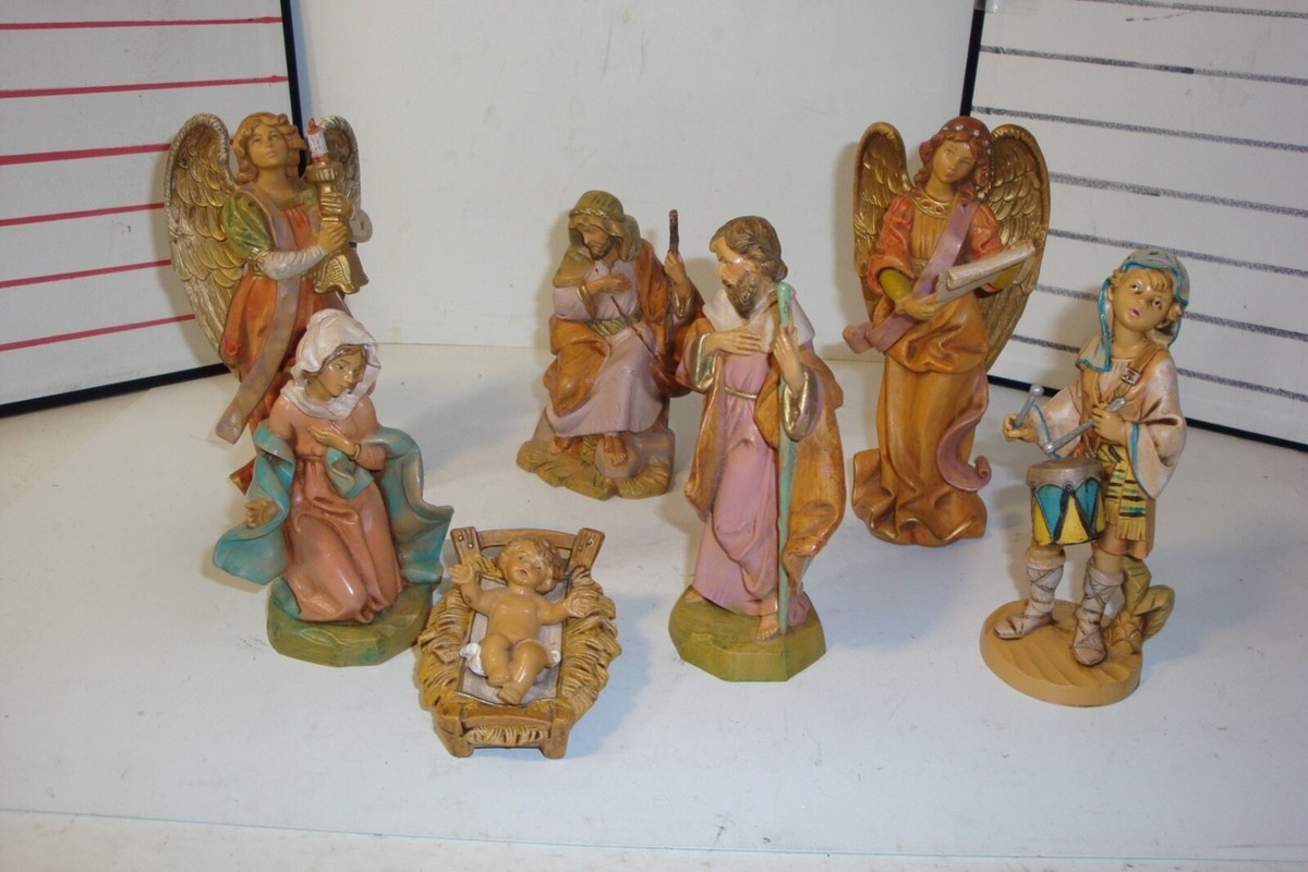 Vintage 7 piece Nativity set Italy Fontanini Simonetti 1995 used