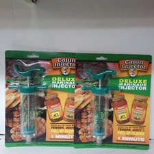 Lot of 2 Cajun Injector Deluxe. Makes Meat Tender, Juicy & Full of Flavor.