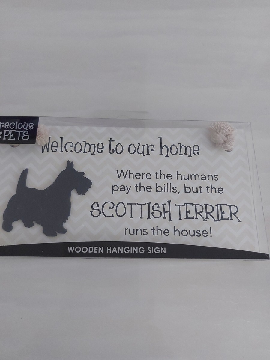 Scottish terrier, Wooden Hanging Sign UK