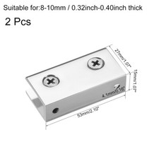 Glass Shelf Brackets - Adjustable Zinc Alloy Glass Clamp Holder Bright Chrome
