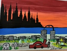 Mafia Signed Original Henry Hill  Cosa Nostra Goodfellas Painting