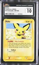 CGC 10 Pichu 2005 EX Emerald 59/106