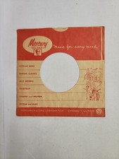 45 RPM 7" RECORD SLEEVES CO. SLEEVE 1 PACK SEE PHOTOS - Mercury SLV158