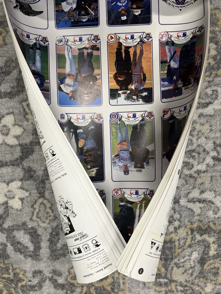 Lot of 16: 1987 MLB AL Smokey the Bear Day Cards Uncut Sheet of 16 Kirby Puckett - Image 2 of 4