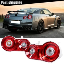 Red LED Rear Tail Lamps Lights Passenger & Driver Fit 2009-2021 Nissan GTR R35