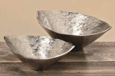 Edle Deko Schale Serie Lil Aluminium in silber-optik Geschenkidee Dekoschale