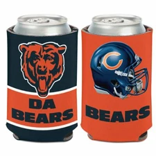 CHICAGO BEARS ~ (1) Official NFL Beer Can Coolie Koozie Holder 2-Sided Huggie