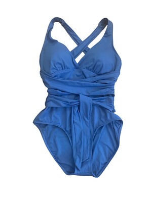 Jantzen NWT UPF 50 Chlorine Resistant Swimsuit Size 14 Wrap Tie Tummy Control