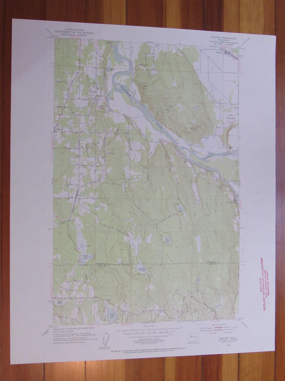 Maltby Washington 1955 Original Vintage USGS Topo Map eBay