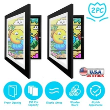 Front Opening Kids Frames Changeable, Artwork Display Storage Frame for Wall