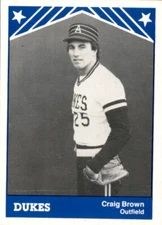 1983 Alexandria Dukes TCMA 19 Craig Brown Goldsboro North Carolina Baseball Card