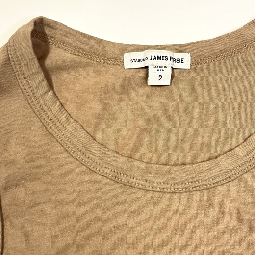 Standard James Perse Crew Neck Tan Tank Top Size 2 (US Medium) Made In USA - Picture 3 of 5