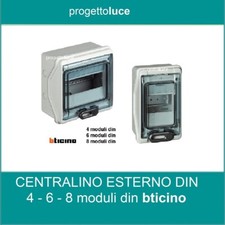 CENTRALINO  QUADRO ELETTRICO PARETE 4-6- 8 moduli DIN IP65 BTICINO F107N ESTERNO