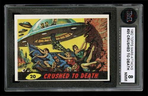 1962 Topps Mars Attacks #20 Crushed to Death — KSA 8