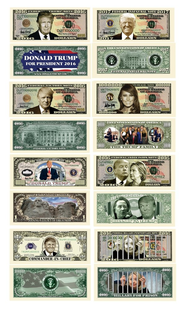 Donald Trump 45th President Collectors 8 Bill Set: Commander In Chief Bill, 2...