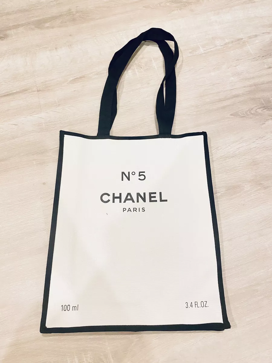 CHANEL N ° 5 No 5 100th Anniversary Tote Bag White × Black Novelty