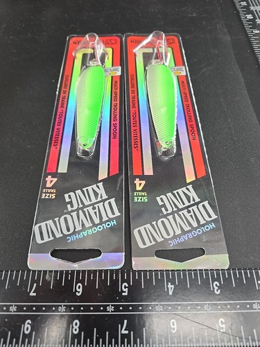 Cuchara de arrastre 2 Luhr Jensen Diamond King #4 verde brillante - Imagen 6 de 6