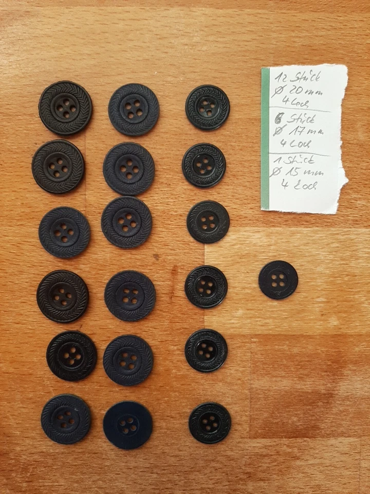 4-Loch-Knöpfe für Hemden, Blusen, Hosen - Bild 2 von 4