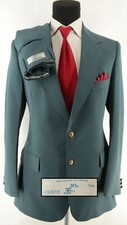 New Men's Green Polyester 70's Leisure Disco Halloween Costume Suit Sz W 36/34