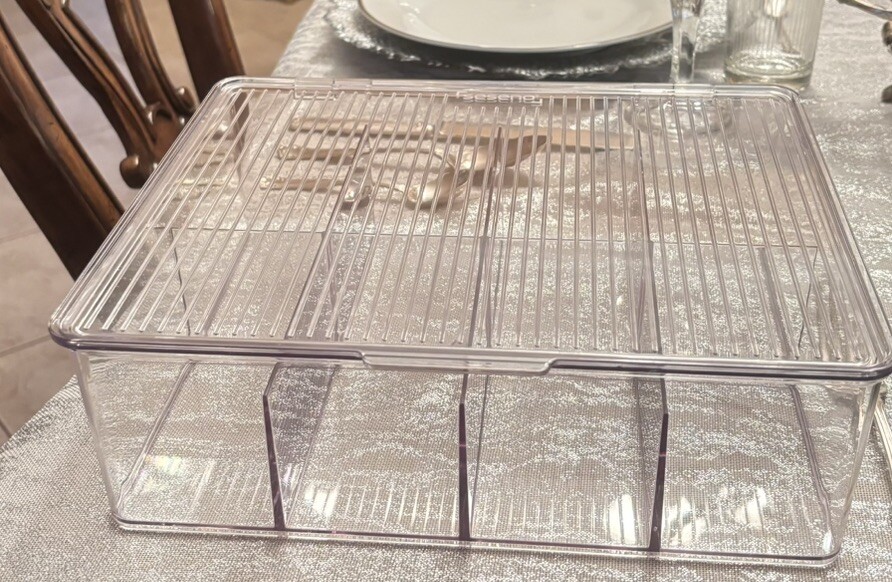 Seseno Pack Large Stackable Plastic Tea Bag Organizer 8 Compartments